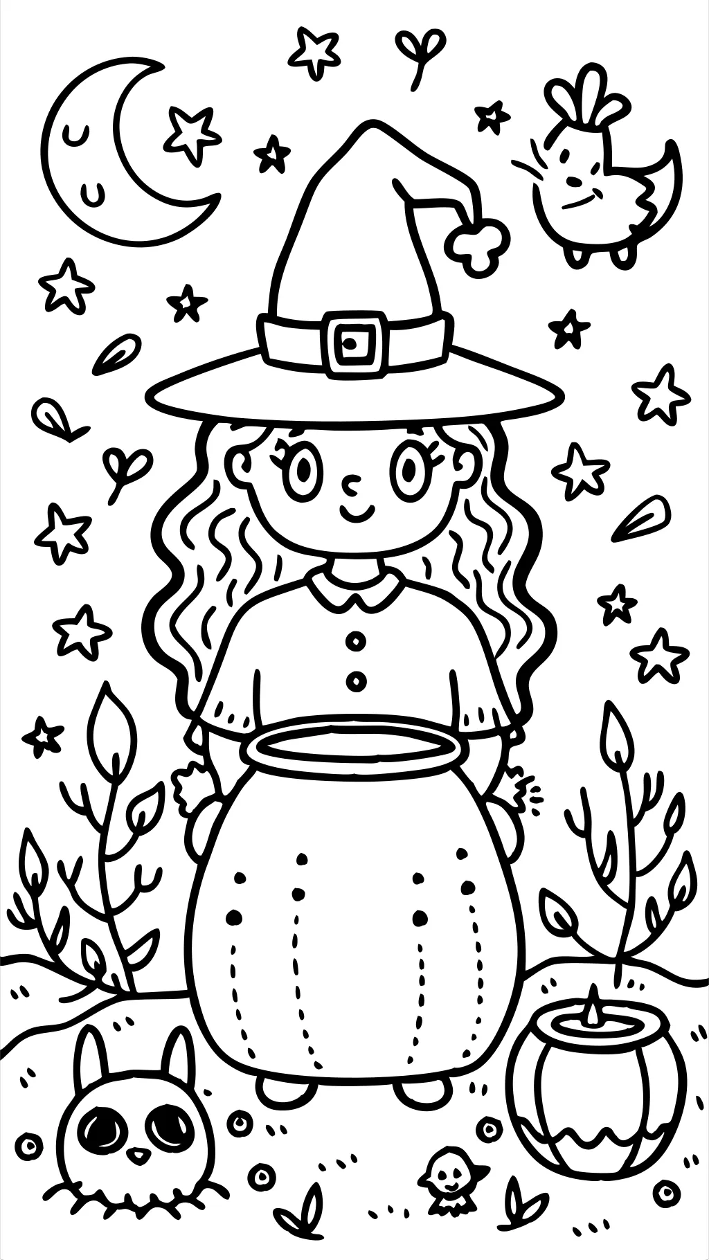 free witch coloring pages